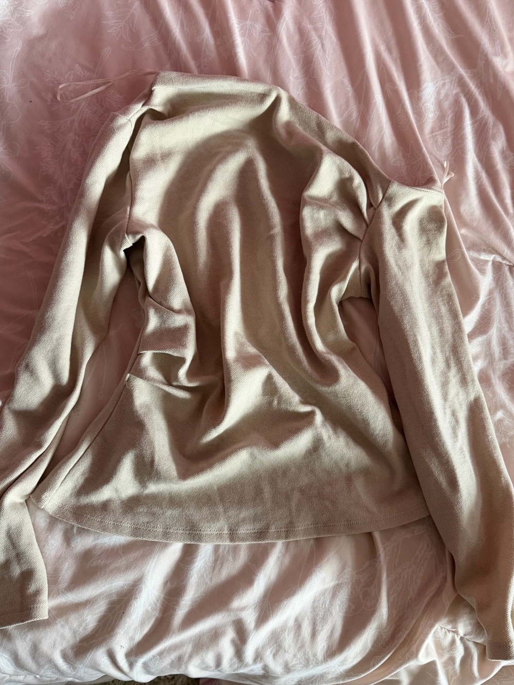Zara Women's Long Sleeve off the shoulder Top — Cream